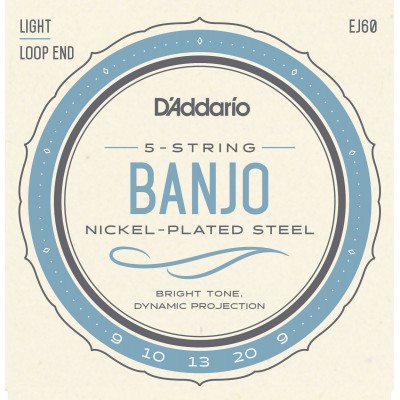 EJ60 5-string Banjo Strings Nickel Light 9-20