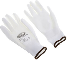 Nylon gloves white size 8 blanc