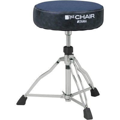 HT430CVNB - 1st Chair Round Rider Drum Throne with Canvas Navy Blue Seat