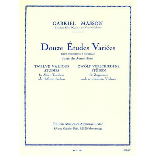 Masson G. - 12 Etudes Variees - Trombone
