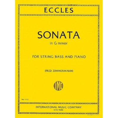 Eccles Henry - Sonate En Sol Mineur - Contrebasse, Piano