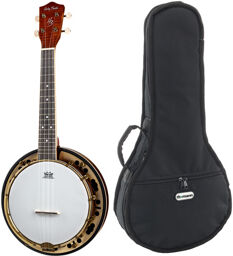 BJU-15Pro Banjo Ukulele w/Bag Natural Dark Matte