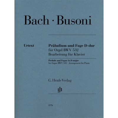 BUSONI F. / BACH J.S. - PRELUDE ET FUGUE EN RE MAJEUR POUR ORGUE BWV 532 - ARRANGEMENT POUR PIANO