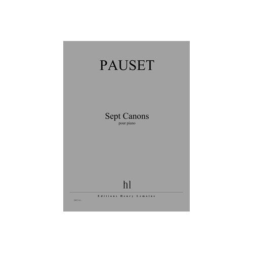 Pauset - Canons (7) - Piano