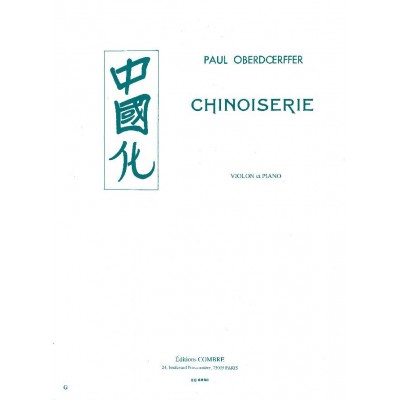 Oberdoerffer Paul - Chinoiserie - Violon, Piano