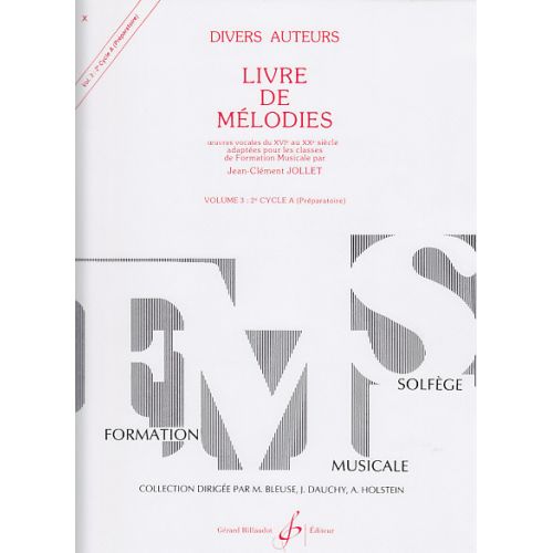 Jollet JEAN-clement - Livre De Mélodies Vol.3
