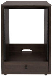 Elite 12U Angled Rack BRN brun noyer foncé