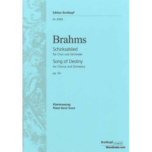 Brahms J. - Schicksalslied (Ch Du Destin) Op. 54 - Ch, Choeur, Piano