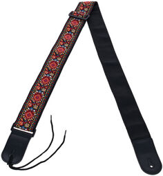 Guitar Strap Ret. Jacqu. Red Jacquard Red