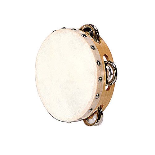 Tambourin Peau Naturelle - 15 CM + Cymbalettes
