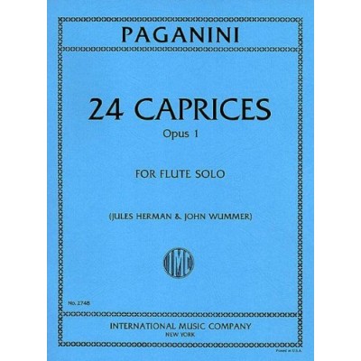 Paganini N. - 24 Caprices Op.1 - Flute Solo