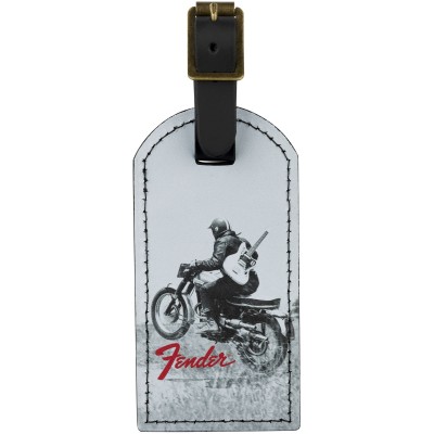 Vintage Ad Luggage Tag Motorcycle Rider