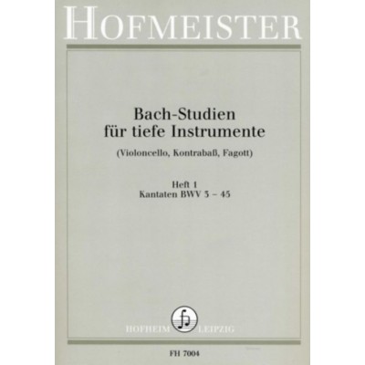 BACH-studien Fur Tiefe Instrumente Heft 1