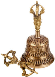 Tibetan Brass Bell 13,5cm