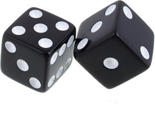 Dice Knobs Black Noir
