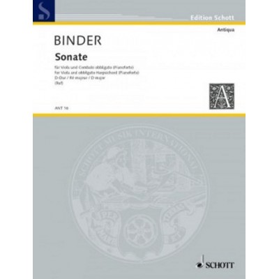 Binder C.S. - Sonata D Major - Alto & Piano