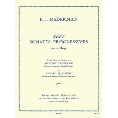 7 Sonates Progressives Opus 92 pour la Harpe
