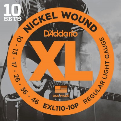 EXL110-10P Nickel Wound Regular Light Pack de 10
