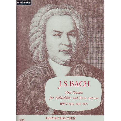 Bach J. S. - Drei Sonaten - Flute A Bec Alto et BC