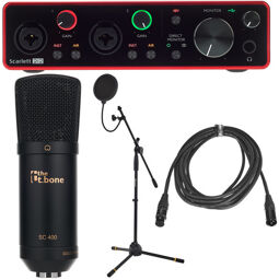 Scarlett 2i2 3rd Mic Bundle Noir