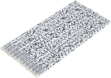 Pencil Notes White Set Of 12