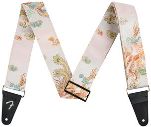 Satin Dragon Strap Ivory Ivoire avec motif dragon