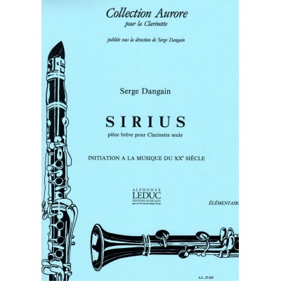 DANGAIN SERGE - SIRIUS - CLARINETTE SEULE
