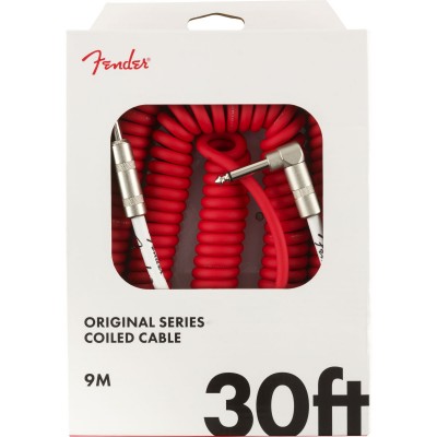 Original Coil Cable STRAIGHT-angle 30' Fiesta Red