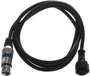 IP65 Adapter Cable DMX Out 1m Noir