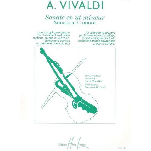 Vivaldi Onio - Sonate En Ut Min. Rv53 - Saphone (Sib Ou Clarinette), Piano