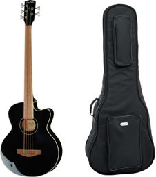 B-35BK-FL Acoustic Bass w/Bag Noir haute brillance
