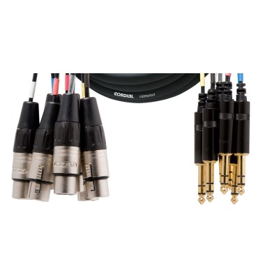 Multipaire 8 XLR Femelle/8 Jack Stéréo 3 M