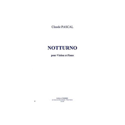 Pascal Claude - Notturno - Violon et Piano