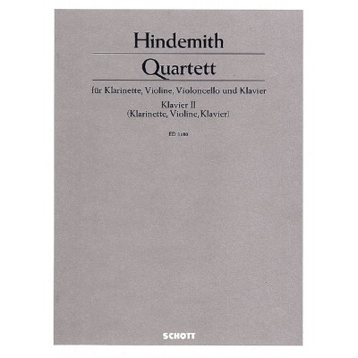 Hindemith Paul - Quartet - Partie De Piano Ii