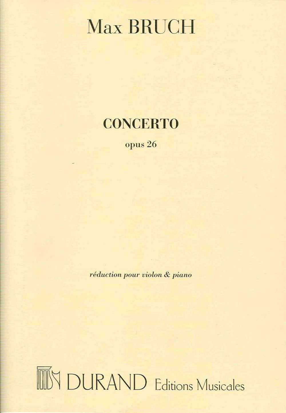 BRUCH - CONCERTO OP 26 - VIOLON ET ORCHESTRE