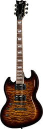 LTD Viper-256 LH DBS Dark Brown Sunburst