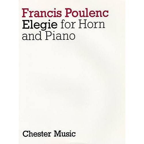Poulenc Francis - Elegie - Cor, Piano