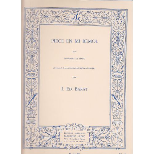 BARAT - PIECE EN MI BEMOL POUR TROMBONE & PIANO
