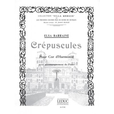 Barraine Elsa - Crepuscules - Cor D'harmonie & Piano