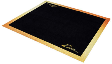 Drum Rug Gold Noir avec bordure dorée