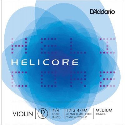 4/4 Helicore Corde Ré Medium/file Titane
