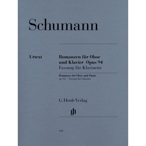 Schumann R. - Romances For Oboe (or Violin Or Clarinet) And Piano Op. 94 (version For Clarinet)