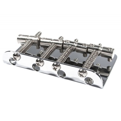 Pure Vintage '70S Jazz Bass Bridge Assembly Chrome
