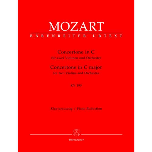 Moz W.A. - Concertone En Do Majeur Pour 2 Violons Et Orchestre Kv 190(166B,Kv6:186)