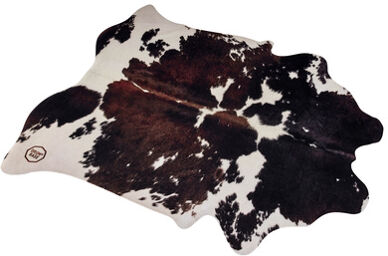 Vegan Cow Clara Drum Rug Noir