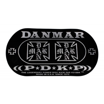 210dkic - Pad Autocollant Grosse Caisse Double Pédale - Iron Cross