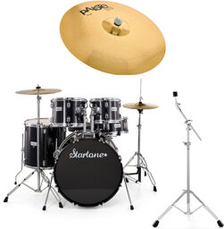 Star Drum Set Std. Bundle BK Noir
