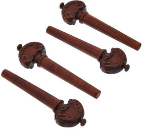 Violin Pegs Lady Blunt Boxwood Brun rougeâtre