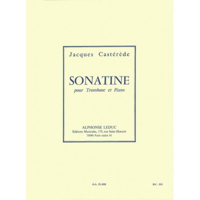Casterede Jacques - Sonatine - Trombone & Piano