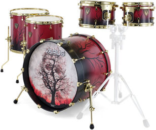 Deluxe 2up2down Black Forest Rouge foncé avec design Forêt